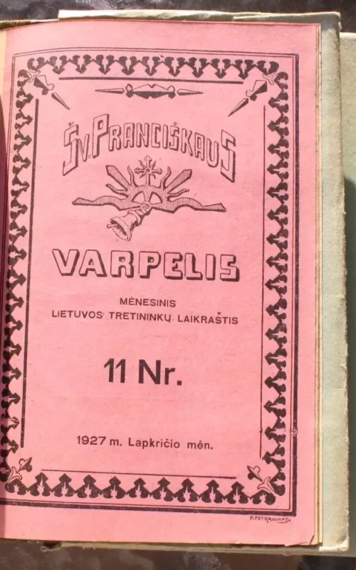 Šv. Pranciškaus varperlis, 1927, 1-12 numeris - Autorių Kolektyvas, knyga 2