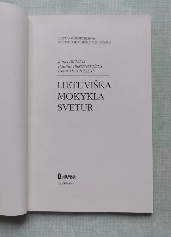 Lietuviška mokykla svetur - Jonas Bielskis, knyga 5