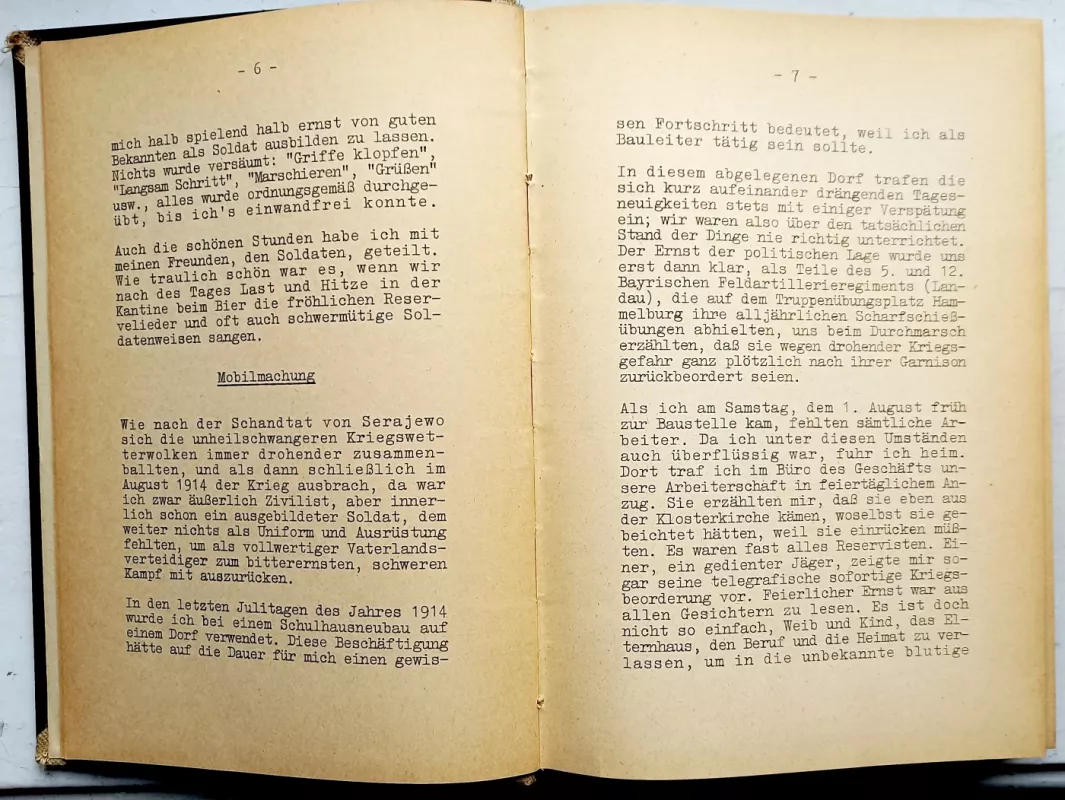 Kriegsfreiwilliger 1914/1919 - Emil Popp, knyga 5