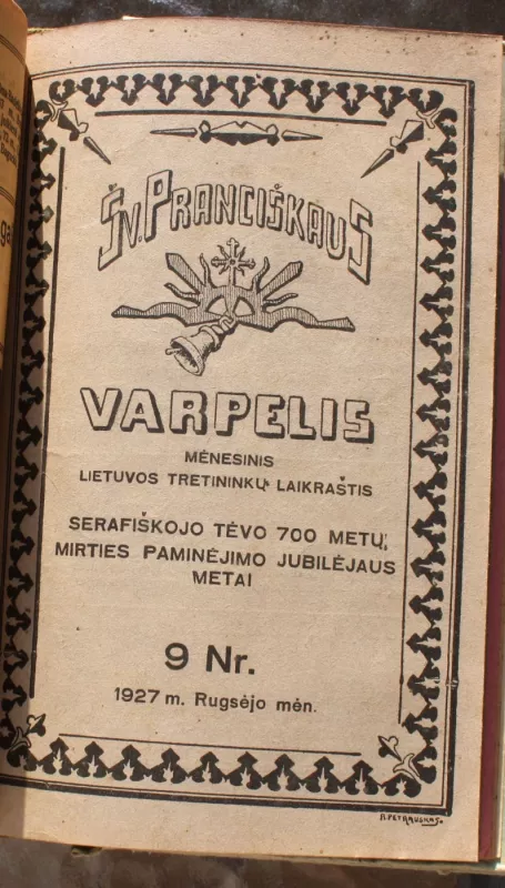 Šv. Pranciškaus varperlis, 1927, 1-12 numeris - Autorių Kolektyvas, knyga 5
