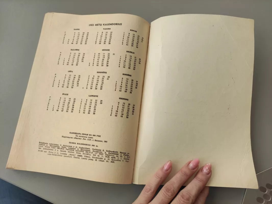 Šeimos kalendorius 1981 - Autorių Kolektyvas, knyga 5