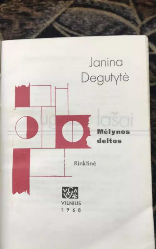 Mėlynos deltos - Janina Degutytė, knyga