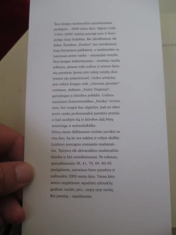 Freskos : eilėraščiai ir poemos - Sigitas Geda, knyga 3