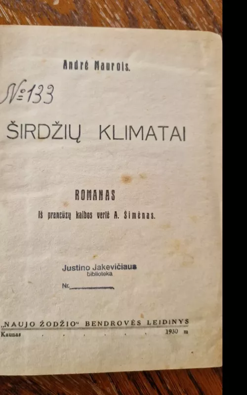 Širdžių klimatai - Andre Maurois, knyga 2