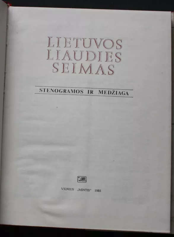 Lietuvos liaudies seimas - K. Surblys, knyga 3