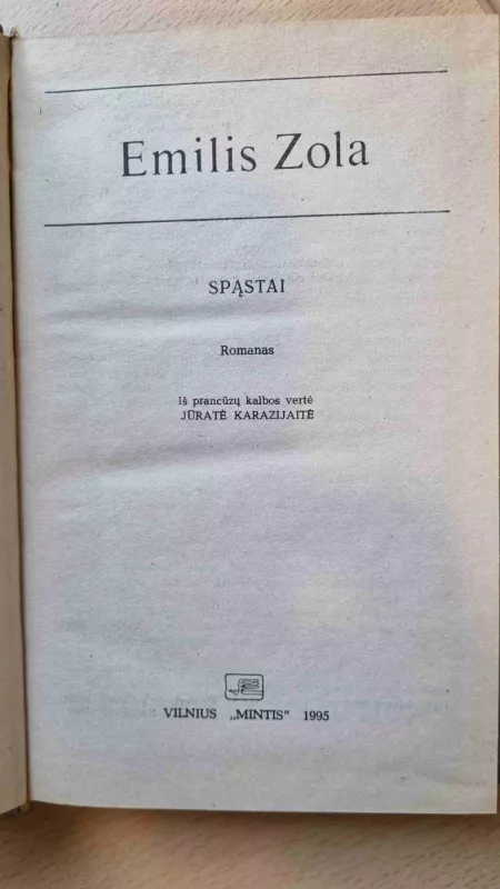 Spastai - Emilis Zola, knyga 4
