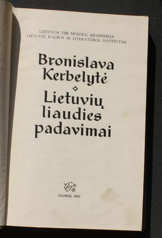 Lietuvių liaudies padavimai - Bronislava Kerbelytė, knyga 3