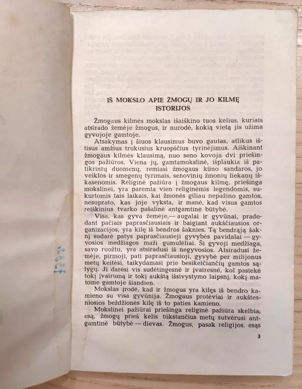 Žmogaus kilmė - S. Pavilonis, knyga 4