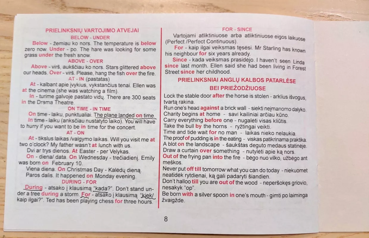 Anglų kalbos gramatika: veiksmažodžiai, būdvardžiai, prielinksniai - Sigutė Grigaliūnienė, knyga 6
