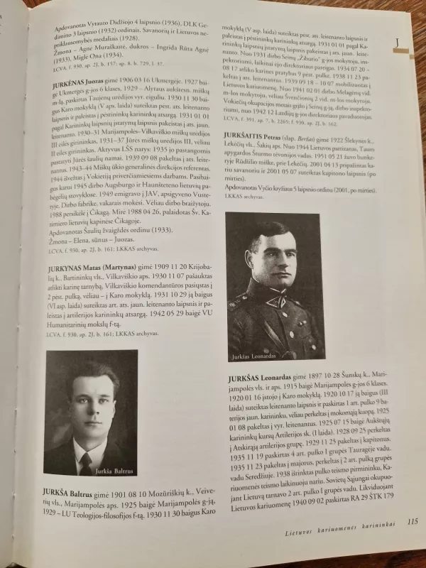 Lietuvos kariuomenės karininkai 1918-1953, IV tomas - Autorių Kolektyvas, knyga 5