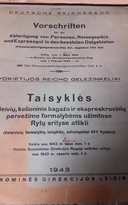 Vokietijos reicho geležinkeliai. Taisyklės - Autorių Kolektyvas, knyga 3