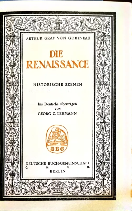 Die Renaissance: historische Szenen - Arthur Graf Von Gobineau, knyga 3