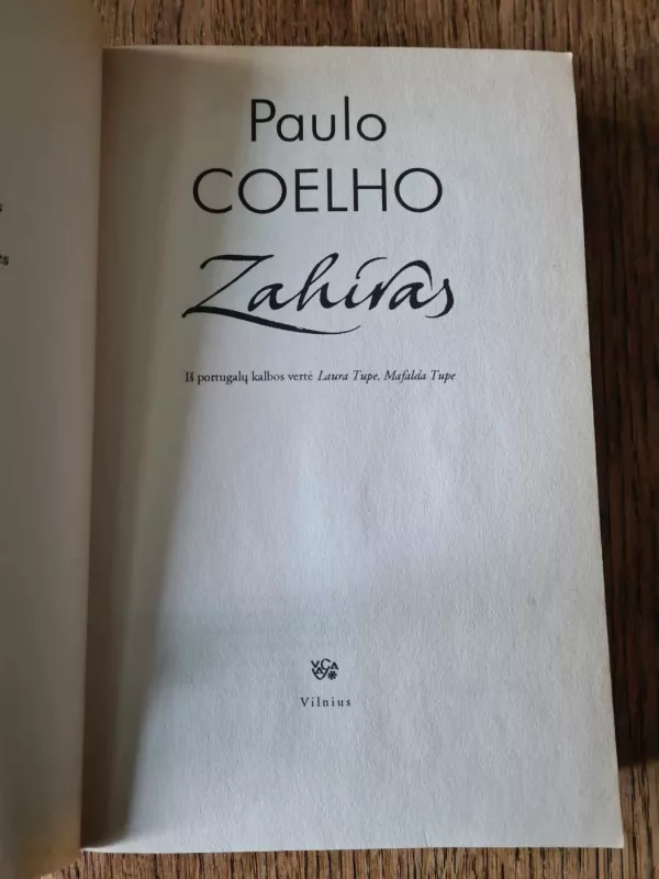 Zahiras - Paulo Coelho, knyga 4