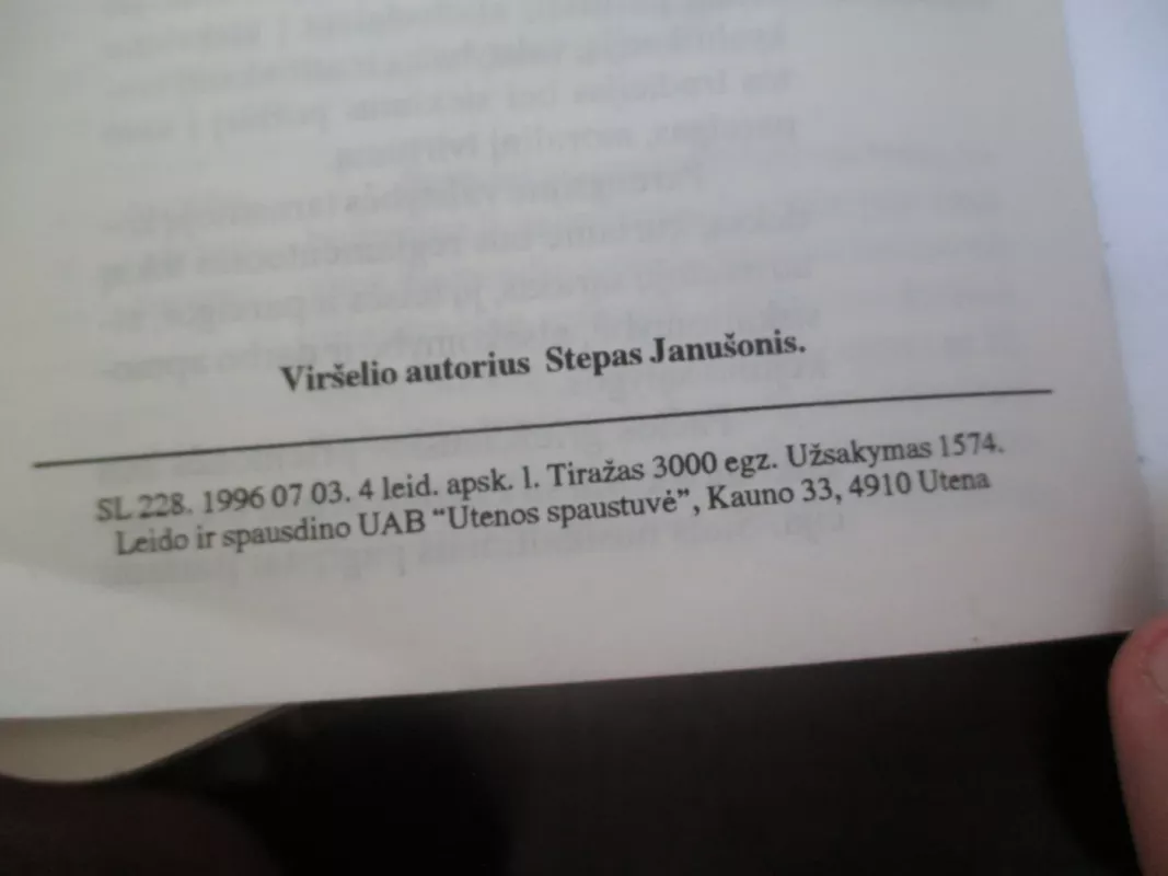 Lietuvių tautininkų sąjunga Seimo rinkimų programa 1996 - Autorių Kolektyvas, knyga 6
