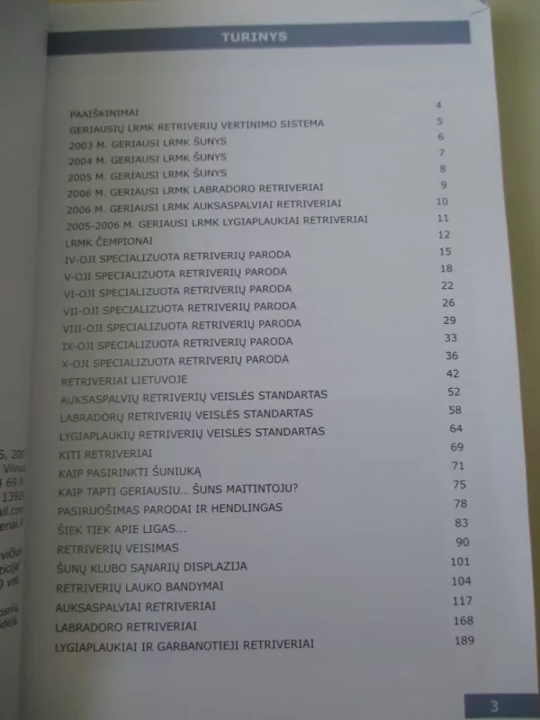 lietuvos retriverių mylėtojų klubas - Autorių Kolektyvas, knyga 3