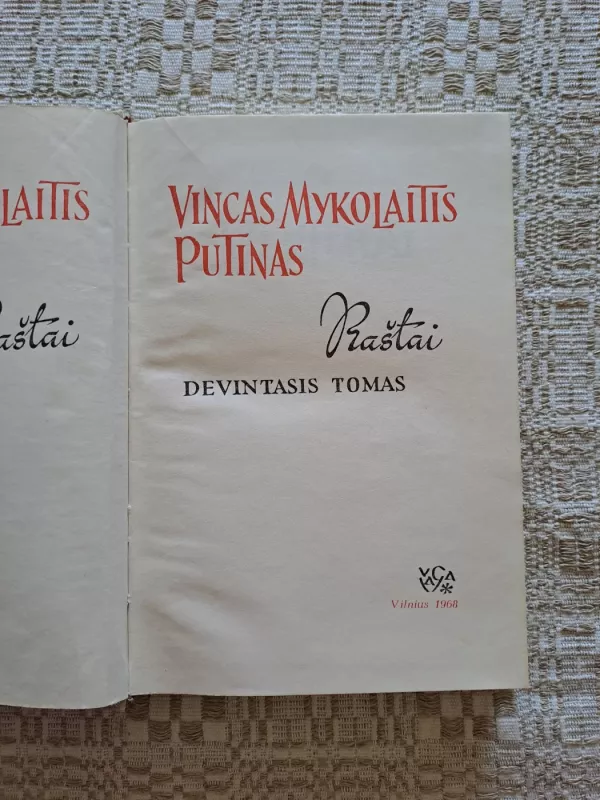 Raštai (IX tomas) - Vincas Mykolaitis-Putinas, knyga 3