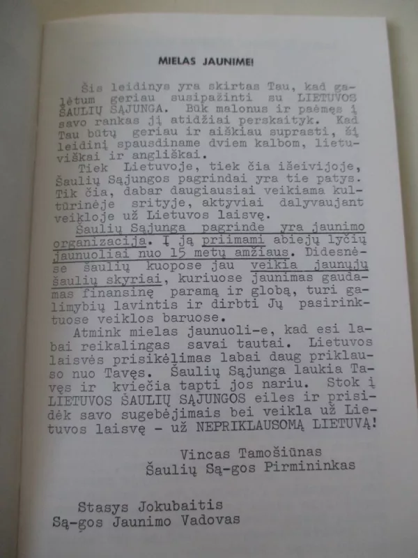 Kas yra Lietuvos šaulių sąjunga? - Stasys Jokubaitis, knyga 4