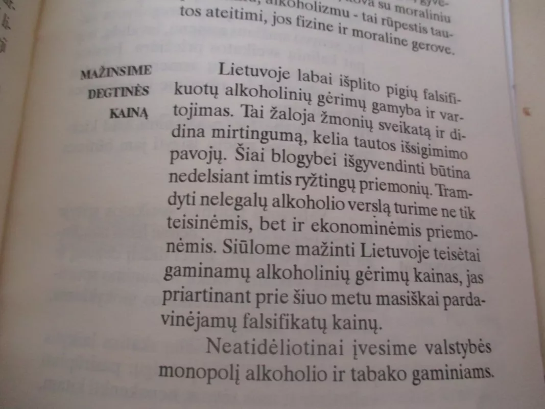 Lietuvių tautininkų sąjunga Seimo rinkimų programa 1996 - Autorių Kolektyvas, knyga 5