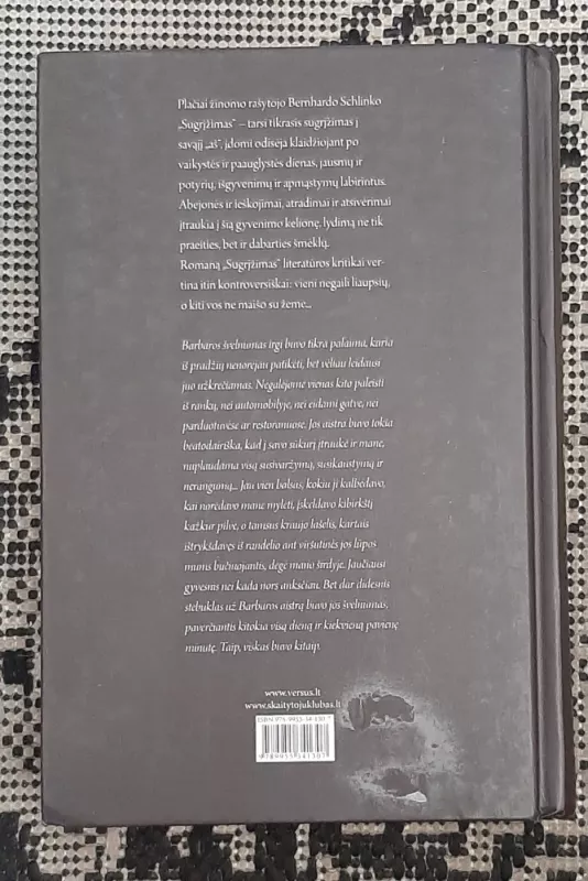 Sugrįžimas - Bernhard Schlink, knyga 3