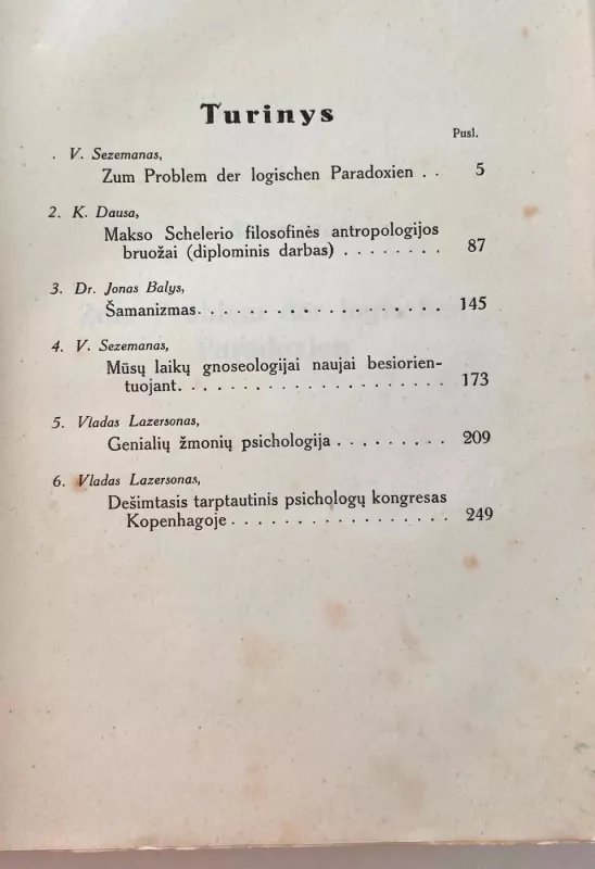 ERANUS  Commentationes Societatis Philosophicae Lituanie - Volumen Tertium - Autorių Kolektyvas, knyga 3