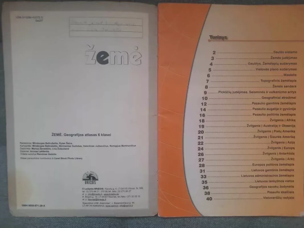 Žemė. Geografijos atlasas 6 klasei - Autorių Kolektyvas, knyga 3