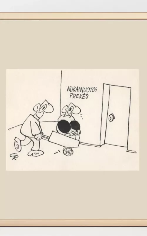 ORIGINALI 90-ŲJŲ „PADOVANOK ŠEFUI“ KNYGOS KARIKATŪRA - Rimtautas Grabauskas, knyga 2