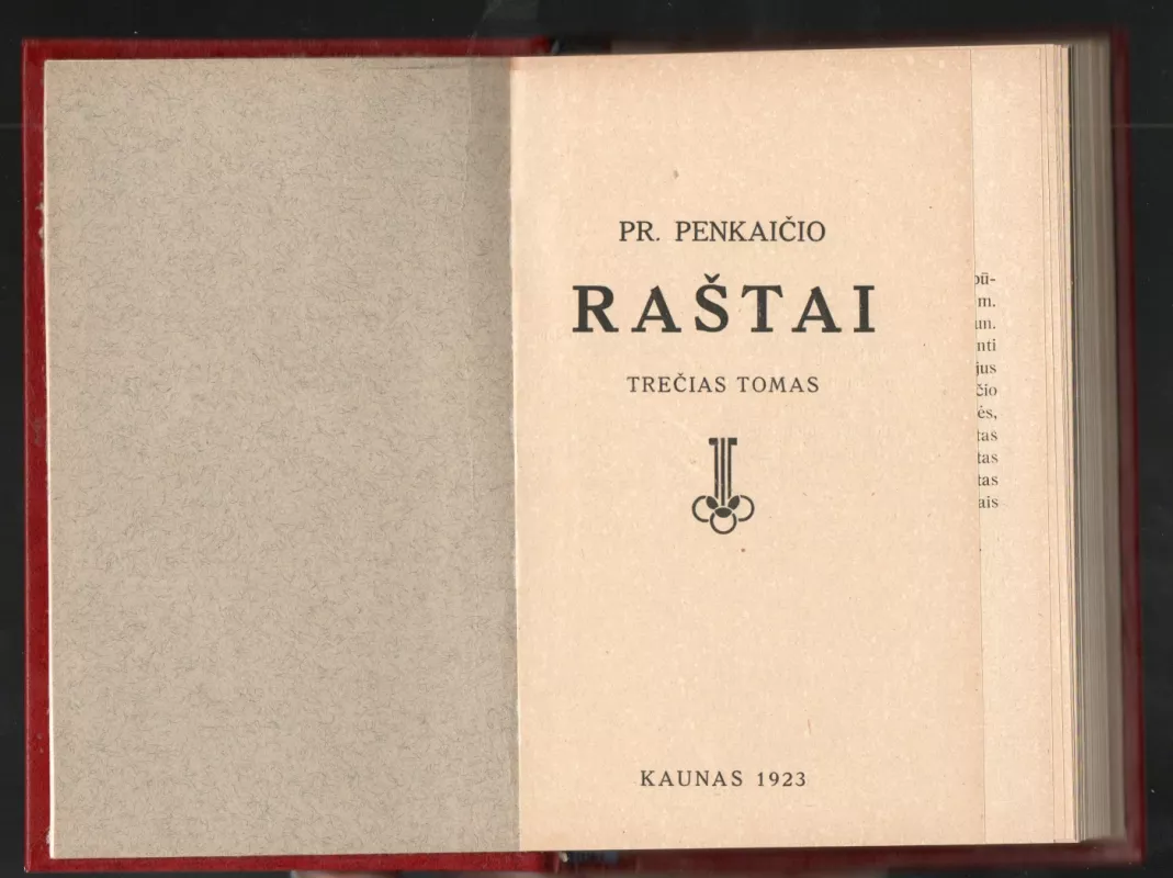Pranas Penkaitis. Raštai. T. I–III - Pranas Penkaitis, knyga 6