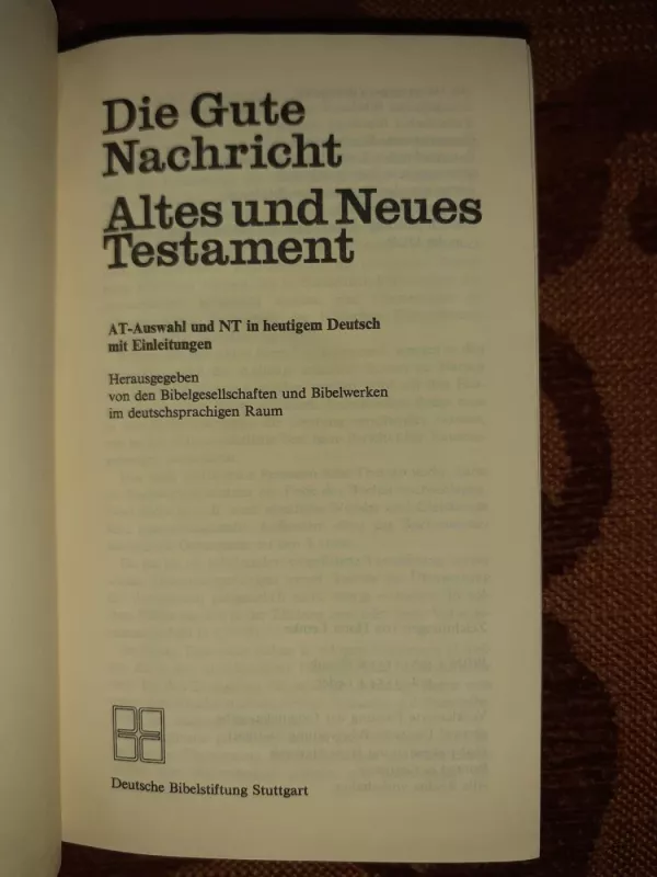 Biblija vokieciu kalba - Gute Nachricht Bibel - Autorių Kolektyvas, knyga 4