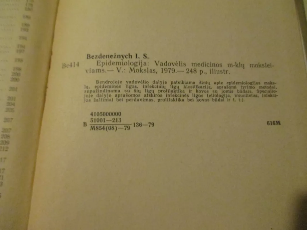 Epidemiologija - I. Bezdeneznych, knyga 4