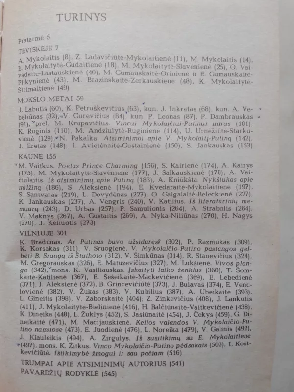 Atsiminimai apie Vincą Mykolaitį-Putiną - Autorių Kolektyvas, knyga 4