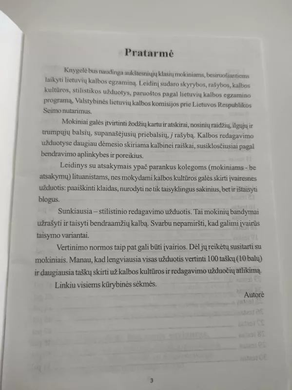 Lietuvių kalbos užduotys Atsakymai - Birutė Kuklierienė, knyga 3