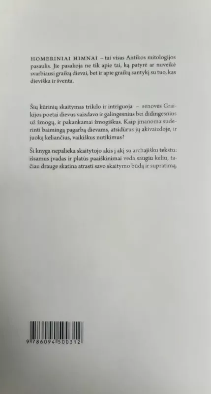 Homeriniai himnai - Autorių Kolektyvas, knyga 3