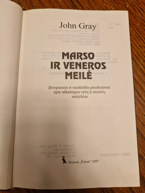 Marso ir Veneros meilė - John Gray, knyga 3
