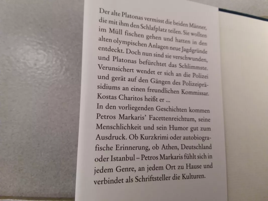 Das Spiel mit der Angst und andere Geschichten - Petros Markaris, knyga 3