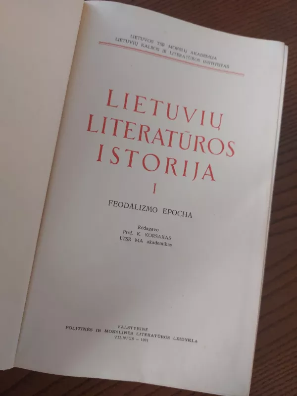 Lietuvių literatūros istorija (I tomas) - Autorių Kolektyvas, knyga 3