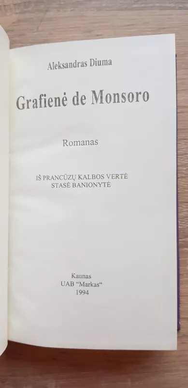 Grafienė de Monsoro (I dalis) - Aleksandras Diuma, knyga 3