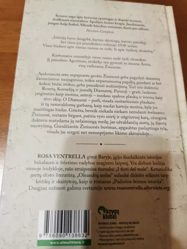 Oleandrų sodas - Rosa Ventrella, knyga 3