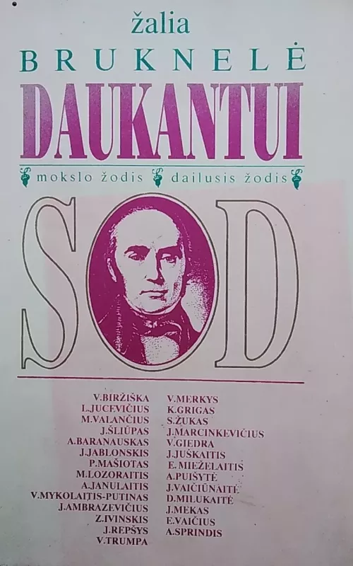 Žalia bruknelė Daukantui - Juozas Jasaitis, knyga