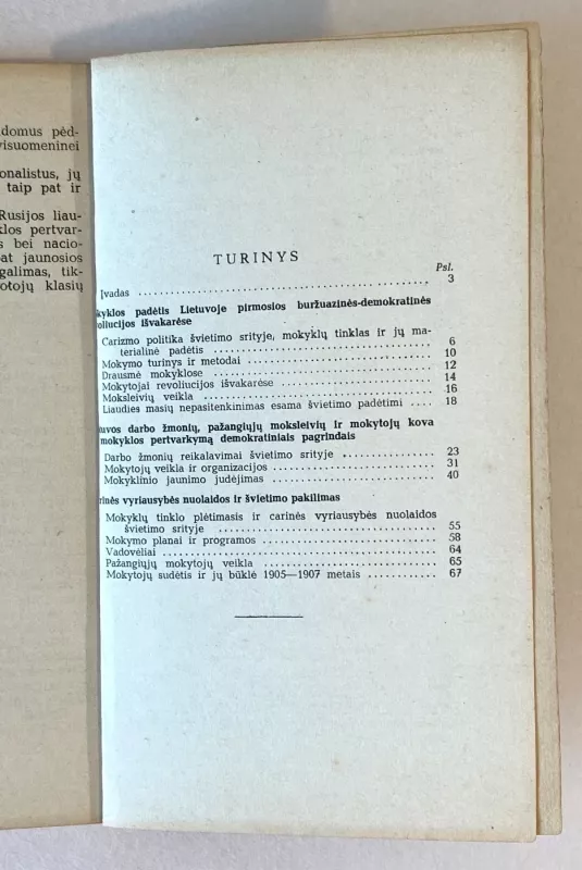 Iš Lietuvos mokyklos istorijos 1905-1907 - K. Žukauskas, knyga 5