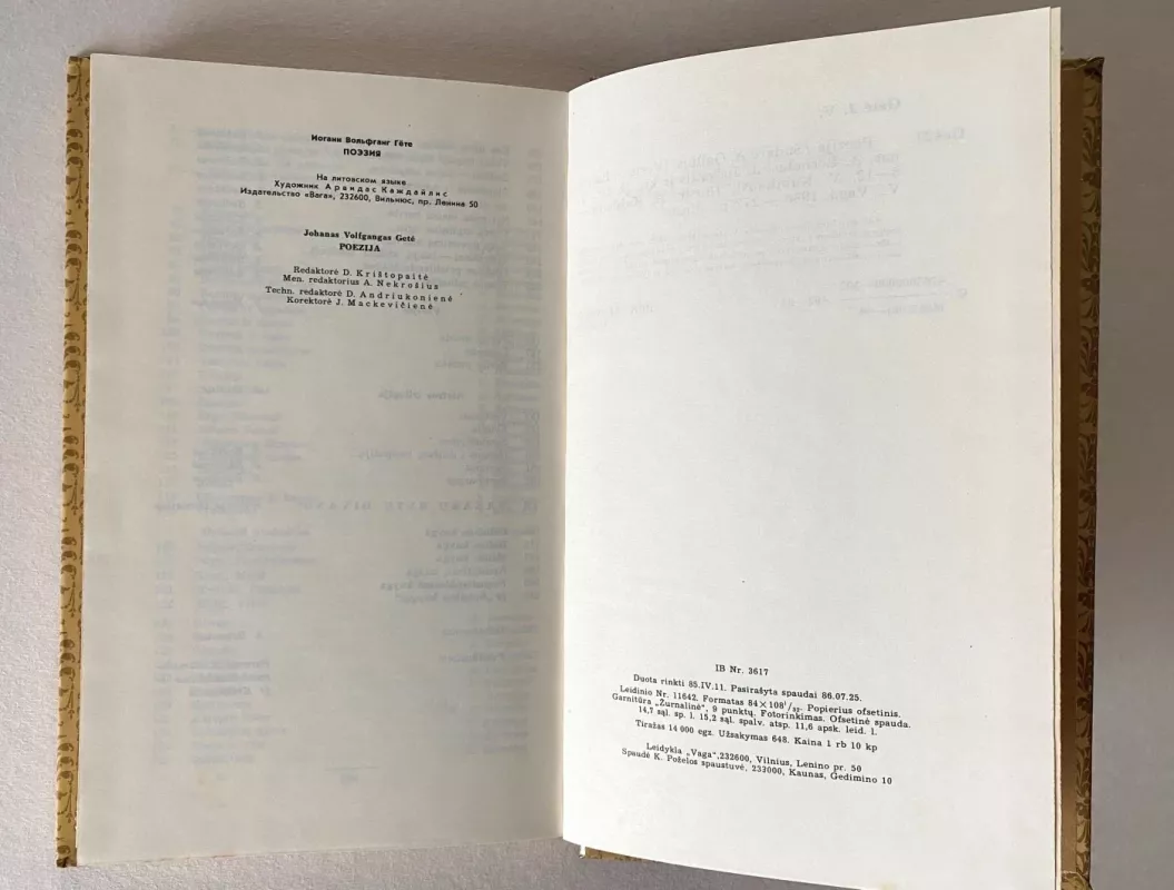Poezija - Johanas Volfgangas Gėtė, knyga 4