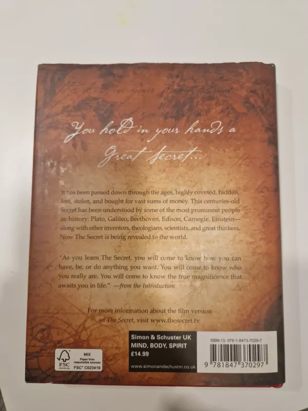 The secret - Rhonda Byrne, knyga 3