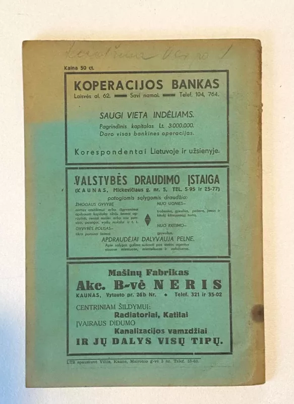 Jaunoji Lietuva žurnalas 1936m. Nr.5 - Autorių Kolektyvas, knyga 6