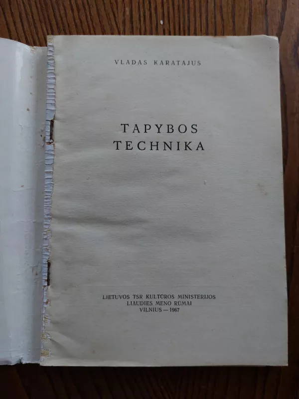 Tapybos technika - Vladas Karatajus, knyga 3