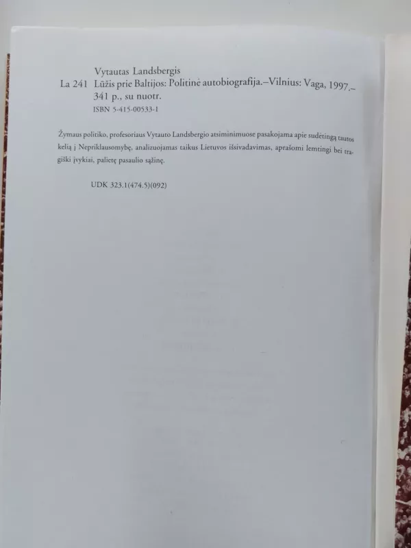 Lūžis prie Baltijos - Vytautas Landsbergis, knyga 4