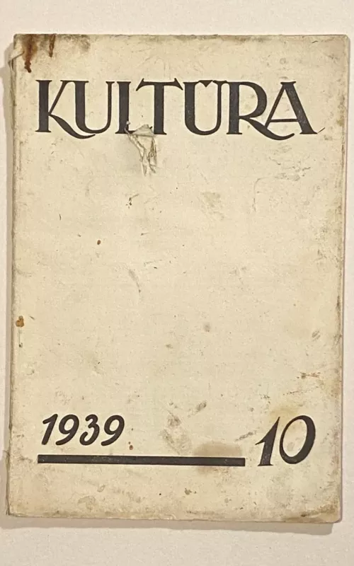 Kultūra žurnalas 1939m. NR.10 - Autorių Kolektyvas, knyga 2