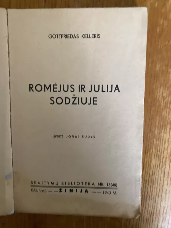 Romejus ir Julija sodziuje - Genris Kelleris, knyga 3