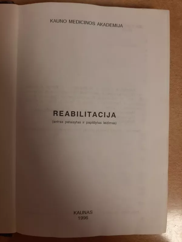 Reabilitacija - Aleksandras Kriščiūnas, knyga 3