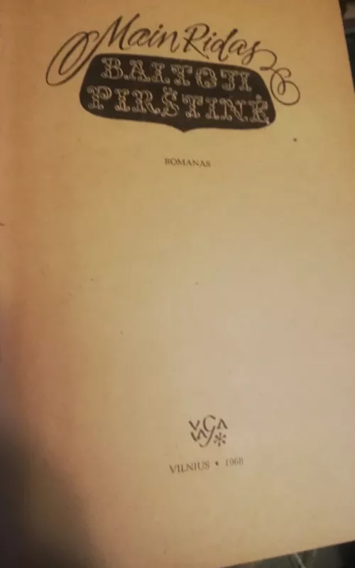 Baltoji pirštinė - Main Ridas, knyga 2