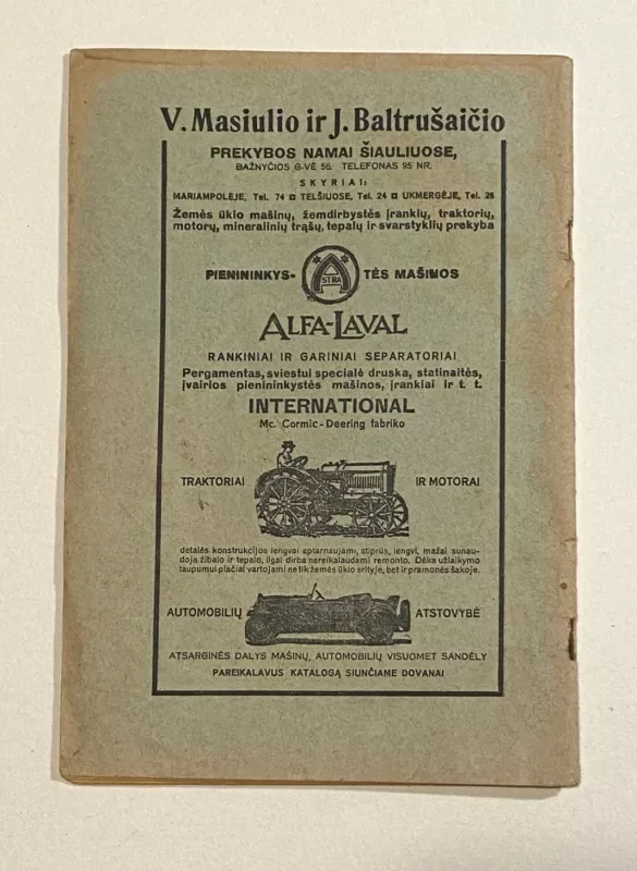 Ūkininko Patarėjas žurnalas 1930m. NR.15 - Autorių Kolektyvas, knyga 6