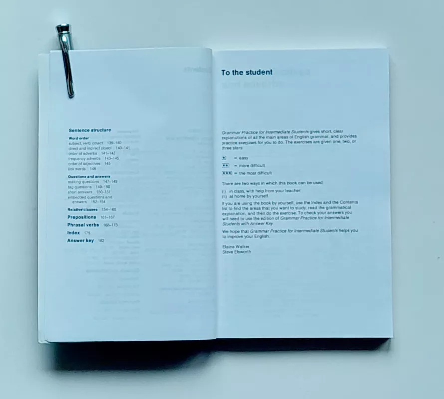 Grammar Practice for Intermediate Students - Elain Walker, knyga 6